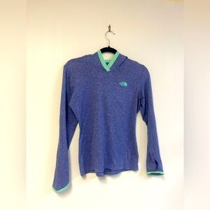 The North‎ Face Women's Hoodie Athletic Shirt Thumb Hole Purple & Mint Size S